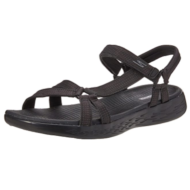 These sandals feature springy cushioning and a molded footbed to support your feet and provide comfo...