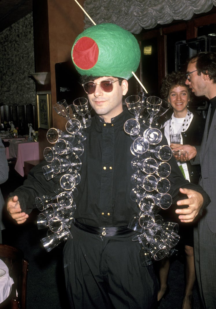 Michael Musto dressed up as a martini drink.