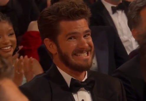 Andrew Garfields awkward grin at the Oscars 2023