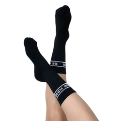 Black & White 'Be Kind' Crew Compression Socks