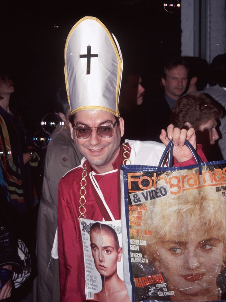 Michael Musto wears a Pope costume.