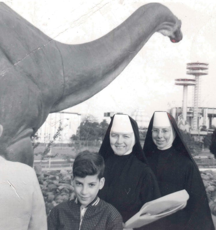 Michael Musto as a child on a trip with Nuns.