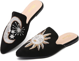 Tliocow Pointed Toe Mules
