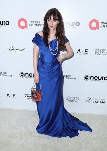  Zooey Deschanel attends Elton John AIDS Foundation's 31st annual academy awards viewing party on Ma...