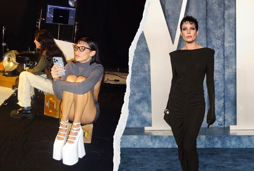 Bella Hadid and Halsey have also been spotted experimenting with micro bangs, styling their fresh-cu…