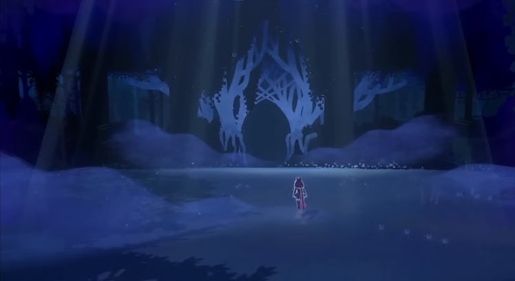 Bayonetta Origins entering the forest