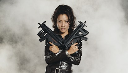 Malaysian actress Michelle Yeoh stars as agent Wai Lin in the James Bond film 'Tomorrow Never Dies' ...