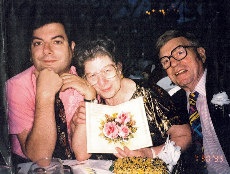 Michael Musto with his parents at dinner.