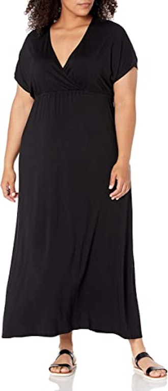 If you're looking for a cute and comfy dress, consider this inexpensive maxi dress made of a soft ma...
