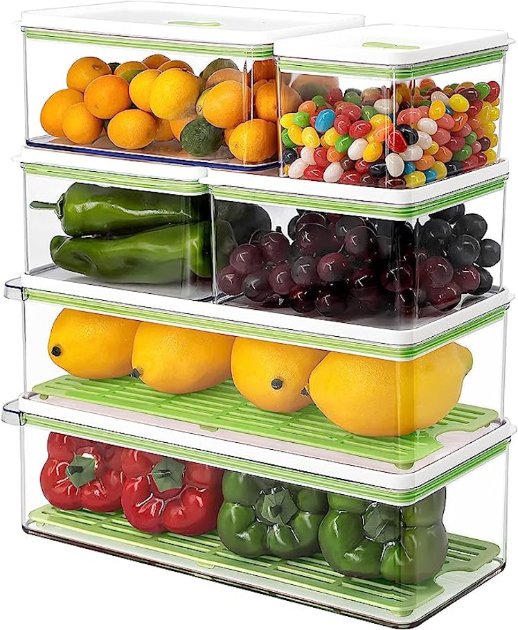 MineSign Plastic Stackable Food Containers (6-Pack)