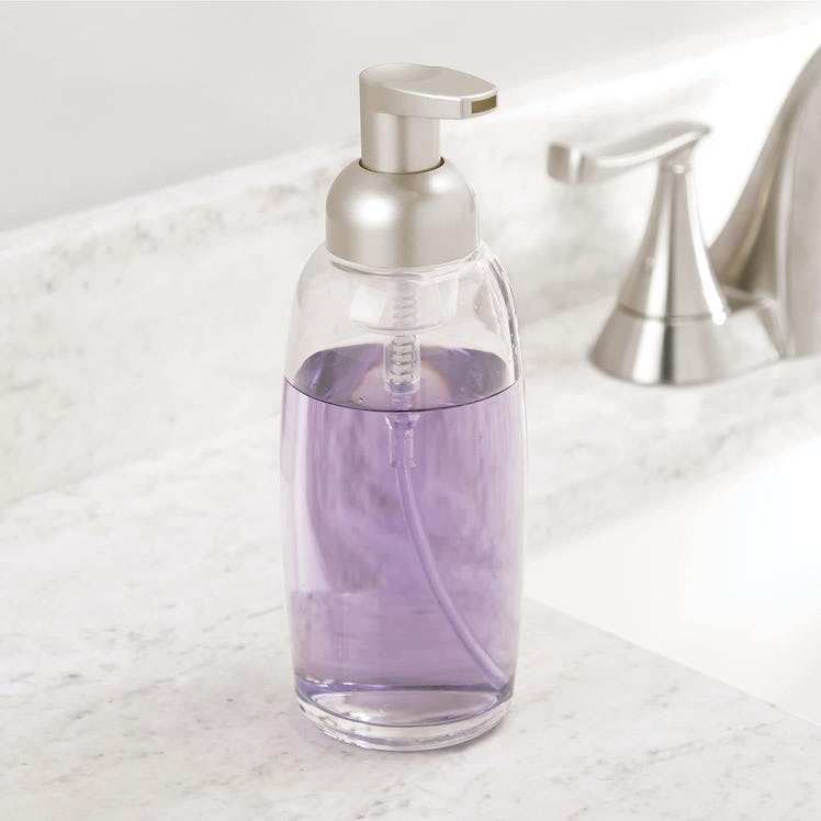 mDesign Modern Glass Refillable Foaming Soap Dispenser (2-Pack)