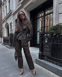 brown outfit ideas: arielle charnas