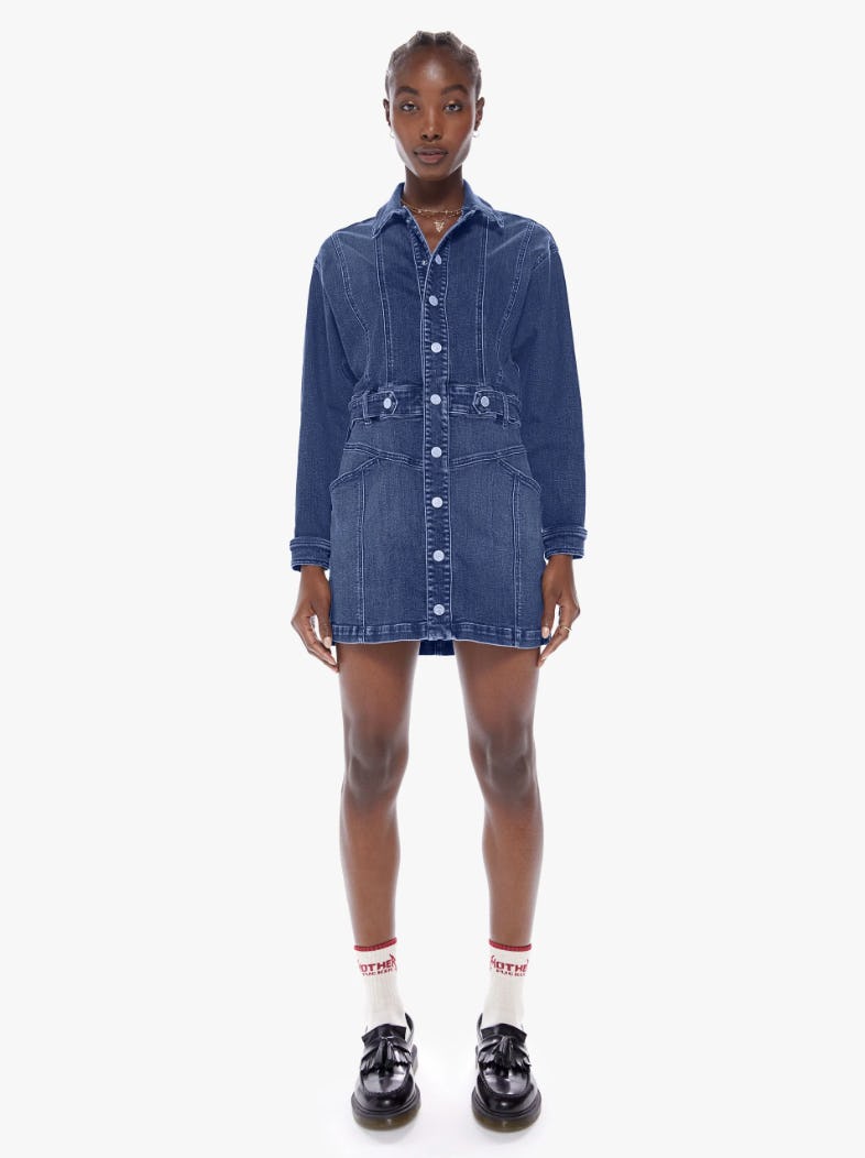 Denim Mini Dresses Are Destined To Be Everywhere This Spring