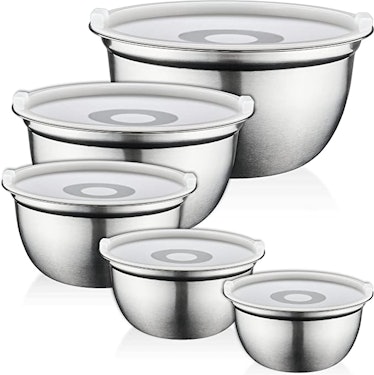 FineDine Stainless Steel Mixing Bowls (5-Pack)