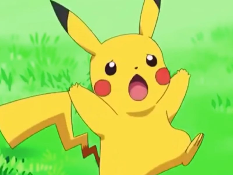 Pikachu worried and waving arms in air