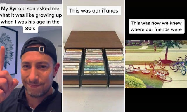 A man made a video explaining growing up in the 80s to his 8-year-old son.