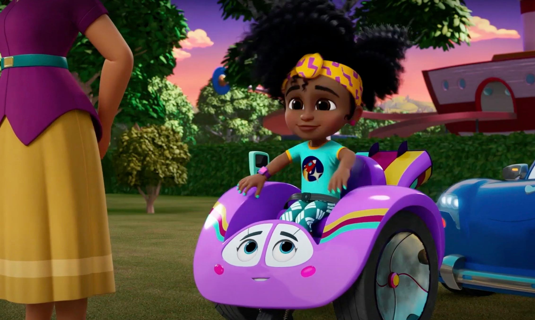 Jazzy and Ayanna get ready to dance on 'Firebuds.'