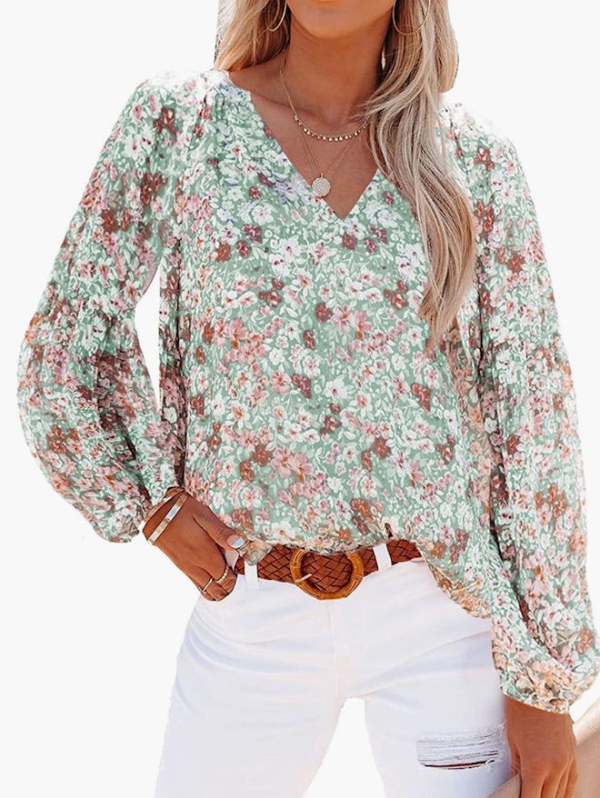 SHEWIN Floral Blouse
