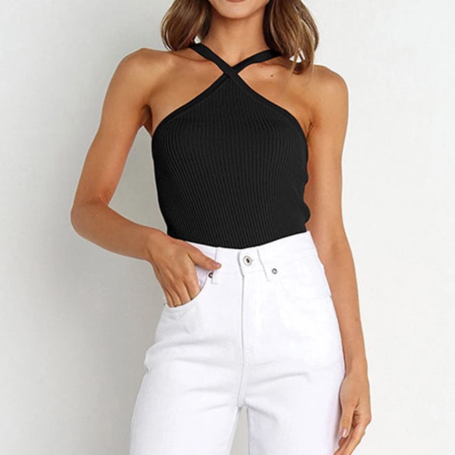 Sdencin Knit Halter Top