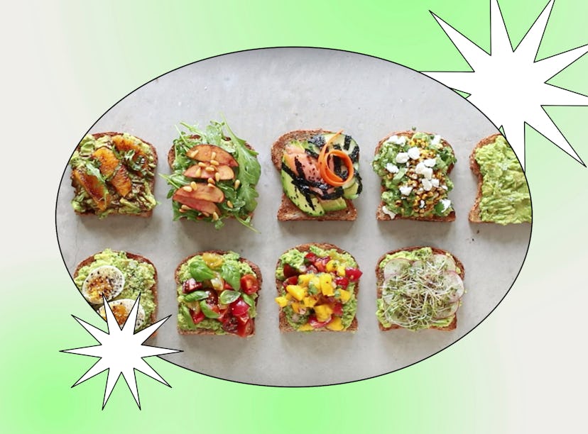 Various avocado toasts are easy lunch recipes for beginners on YouTube and TikTok. 