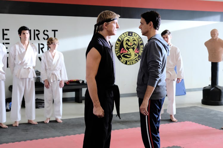 Johnny Lawrence and Daniel LaRusso in Cobra Kai.