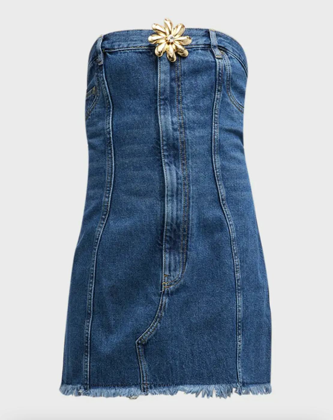 Denim Mini Dresses Are Destined To Be Everywhere This Spring