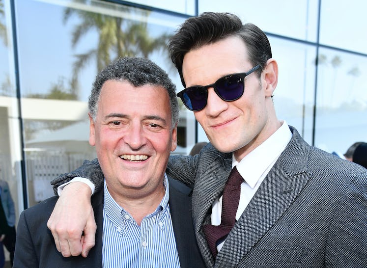 BEVERLY HILLS, CA - SEPTEMBER 16:  Steven Moffat (L) and Matt Smith attend the BBC America BAFTA Los...
