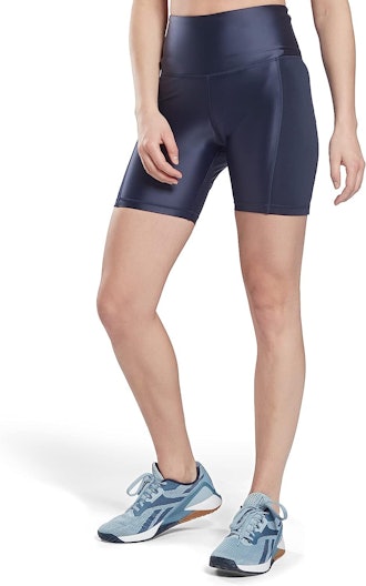 Core 10 by Reebok High-Rise Shiny Bike Shorts