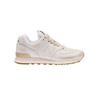 Miu Miu x New Balance 574 Vintage-Effect Nappa Leather Sneakers