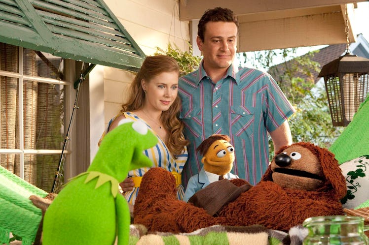 Jason Segel and Amy Adams in 'The Muppets' (2011).