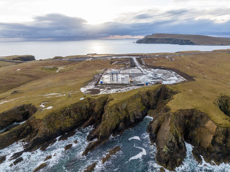 An image of the SaxaVord Spaceport in Scotland.