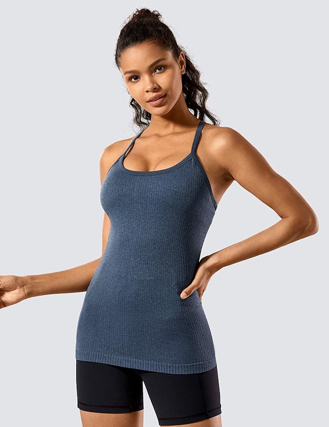 CRZ YOGA Workout Tank Top With Built In Bra
