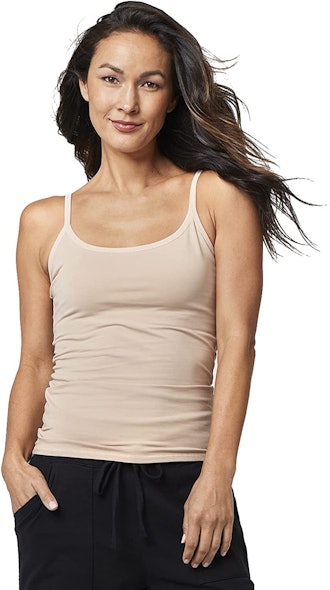 Pact Organic Cotton Camisole With Built-in Shelf Bra