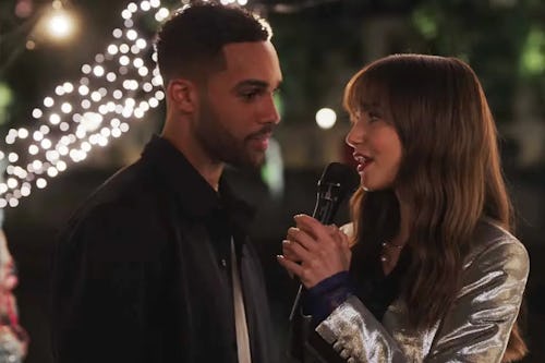 Lucien Laviscount and Lily Collins in 'Emily In Paris'