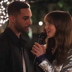 Lucien Laviscount and Lily Collins in 'Emily In Paris'