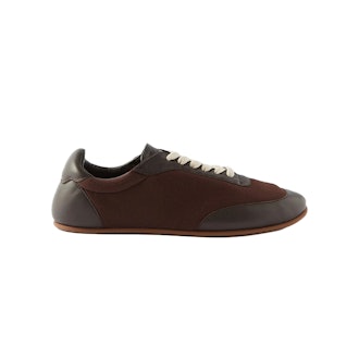 The Row Owen City Mesh and Leather Trainers