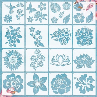 Zonon Flower Stencils (17 Pieces)