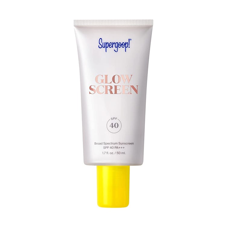 supergroup glowscreen spf 40 is the best sunscreen to reapply over makeup for a glow