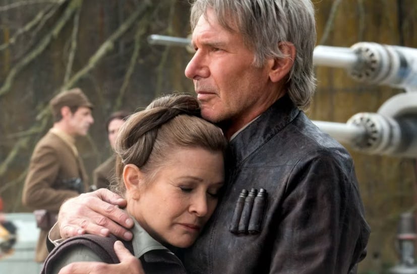 Han and Leia in Star Wars The Force Awakens