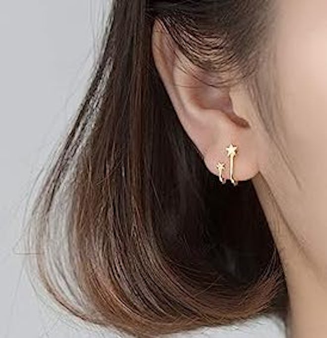 Earrings that make it look like you have two piercings Clearance
