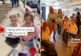 Mom's viral TikTok video documents her taking her two daughters to a drag brunch.