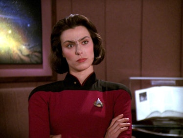 Michelle Forbes as Ro Laren in Star Trek: The Next Generation.