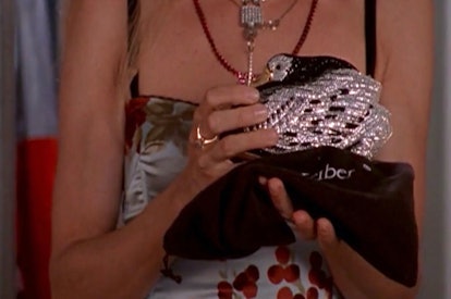 The "ugly" crystal-encrusted swan bag on Sex and the City. 