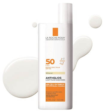 la roche posay anthelios mineral zinc oxide sunscreen spf 50 is the best sunscreen to reapply over m...