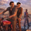 Uncharted 4: A Thief's End Sam and Nate on a motorbike.