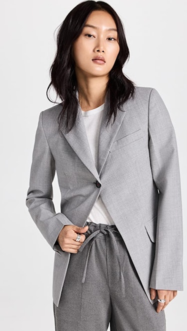 Open Front Single Breasted Jacket