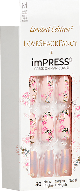 imPRESS x LoveShackFancy Rosie Peach Sky Press-On Manicure, Limited Edition