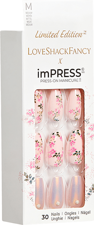 imPRESS x LoveShackFancy Rosie Peach Sky Press-On Manicure, Limited Edition