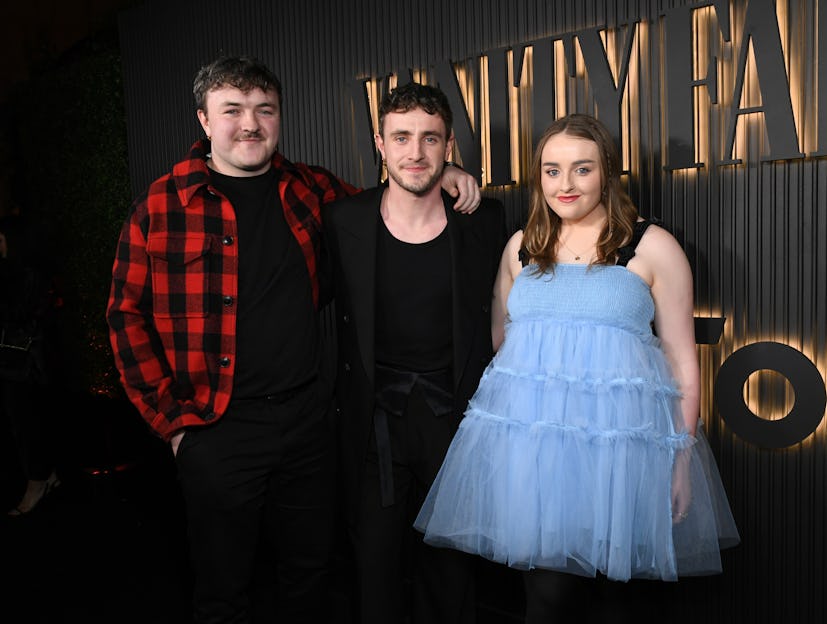 Donnacha Mescal, Paul Mescal, and Nell Mescal at a Vanity Fair party in March 2023