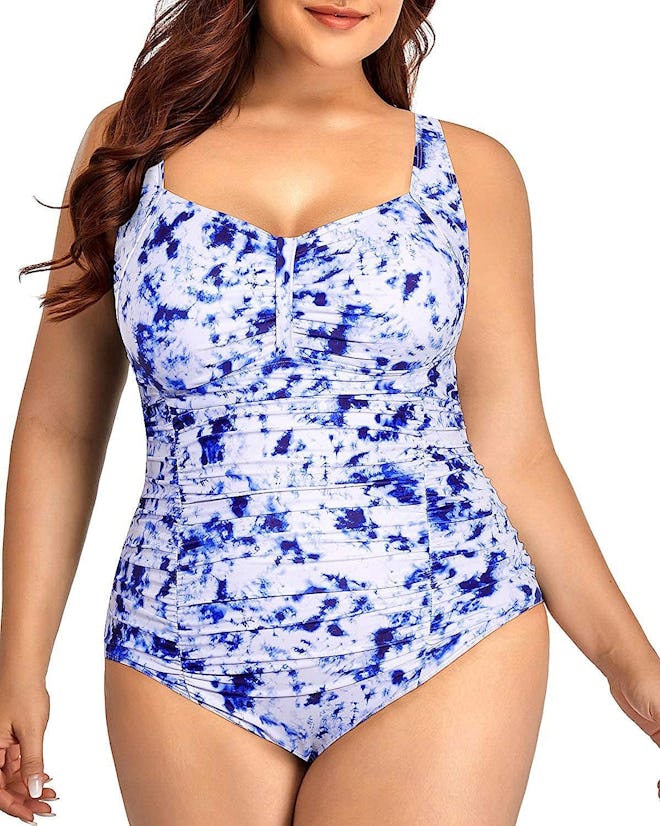 Daci Plus Size One Piece Ruched Swimsuit